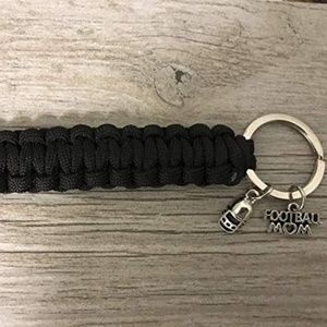 Sportybella Football Mom Paracord Keychain,